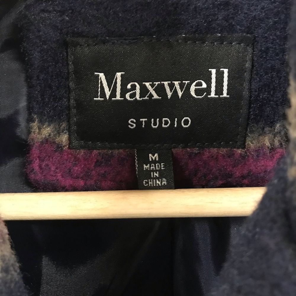 Host Pick Double Breasted Plaid Jacket Euc White … - image 4